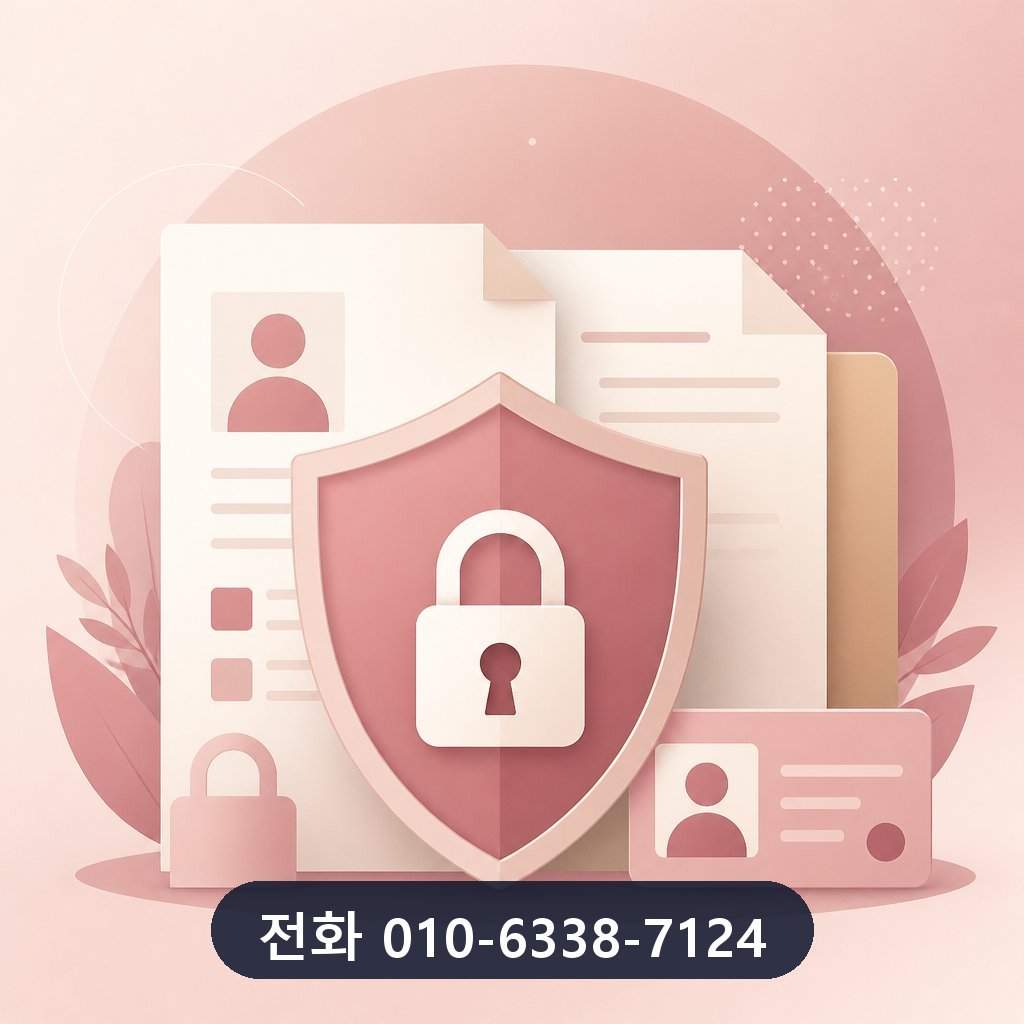 카드 한도 현금화 가능 금액 개인정보 보호 이미지 · 문의 010-6338-7124